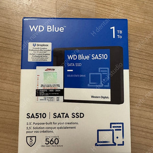 WD Blue SA510 1TB SATA SSD 새것 판매합니다.