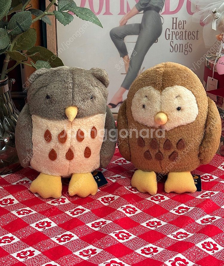 2개세트) MSP 일본 고전인형 올빼미&부엉이인형 빈티...--0