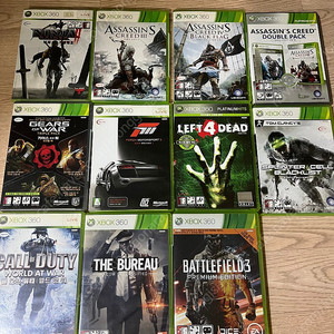 xbox360 게임일괄(닌자가이덴 콜오브듀티 어쌔신 레프트4데드 등)