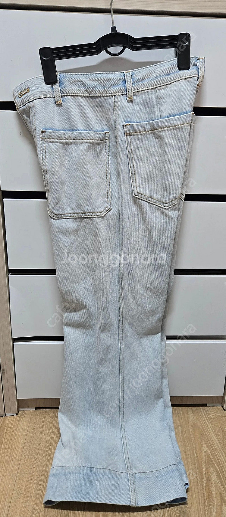 더로랑 라이트블루 와이드 데님 S사이즈 기장수선97cm...--4