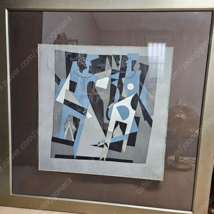 피카소 그림 판화? 팝니다 Harlequin and woman with necklace