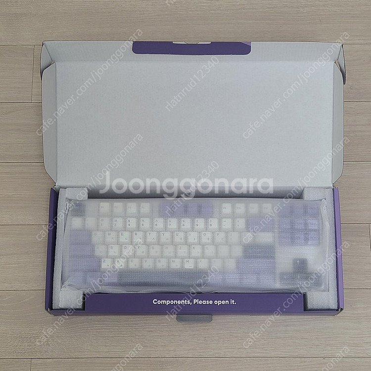 COX 콕스 C87 유무선 기계식 키보드 화이트 퍼플 ...--0