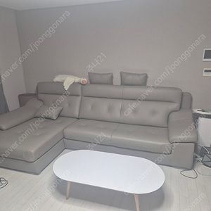 이태리 천연가죽 소파 / 4인용 카우치형 / 거의 새것 / 평택 직거래