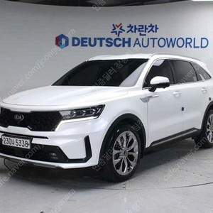 쏘렌토 중고 신형 쏘렌토 MQ4 중고 쏘렌토 중고차 흰색 2021년식 디젤 2.2 4WD 시그니처 중고자동차