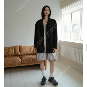 오버듀플레어 클래식 스웨이드 자켓 블랙 새상품