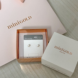 미니골드 14K 진주 귀걸이 3mm (정품케이스+쇼핑백 포함)