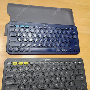 로지텍 블루투스 키보드 K380 2대(1대는 부품용)와 가죽케이스 팝니다