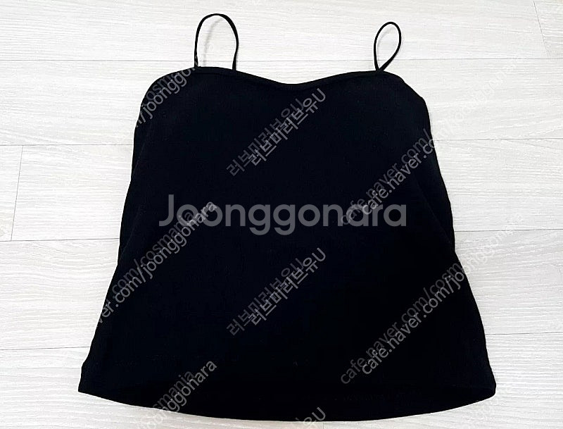 퍼빗 하트넥 블랙 슬리브리스 나시--0