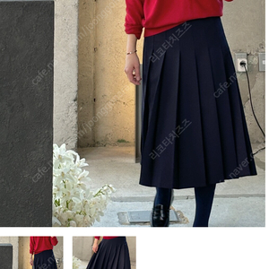 쎄모먼 Signature Pleats Skirt [Maritime Blue] 36사이즈(새상품)(택포)