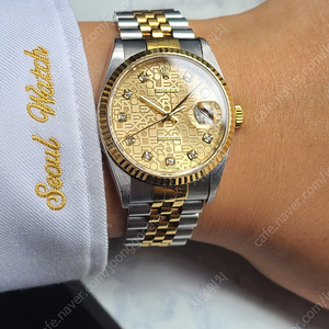 [정품] 롤렉스 데이저스트 36 샴페인골드 10P 순정 다이아몬드 18K 옐로우골드 콤비 (Rolex Datejust 36 10P Diamond)