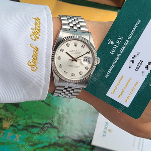 [정품] 롤렉스 데이저스트 실버 다이얼 10P 다이아몬드 (Rolex Datejust Silver Diamond Men's)