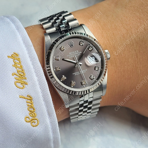 [정품] 롤렉스 데이저스트 그레이 고스트 다이얼 10P 다이아몬드 (Rolex Datejust Grey Ghost Diamond Men's)