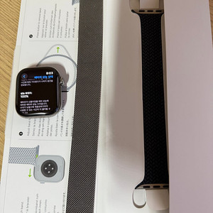 애플워치10 네추럴 티타늄 42mm 밀레+브솔
