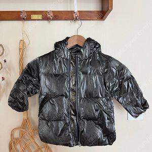 아가방 다운점퍼 글로시 패딩 그레이 90