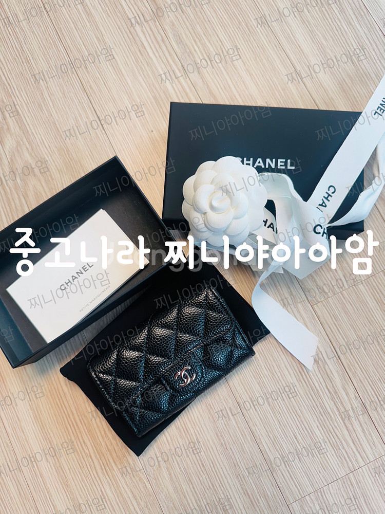 샤넬 클래식 플랫지갑 (클똑) 블랙 은장 (미사용 새상...--1