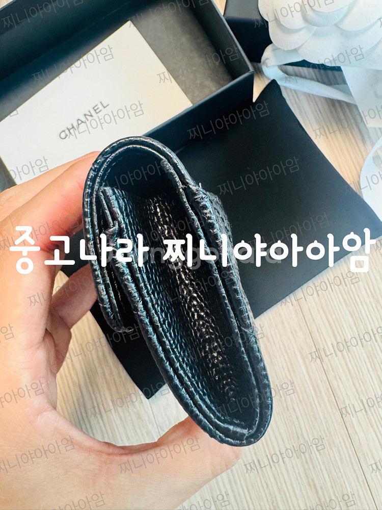 샤넬 클래식 플랫지갑 (클똑) 블랙 은장 (미사용 새상...--2