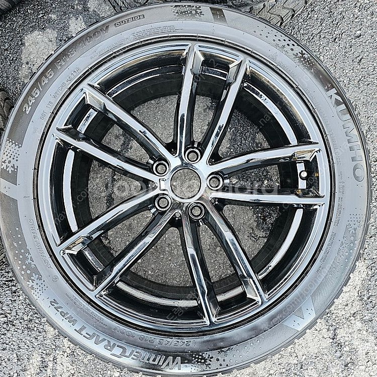 BMW G30 662m 18인치 블랙유광 윈터타이어세트...--2
