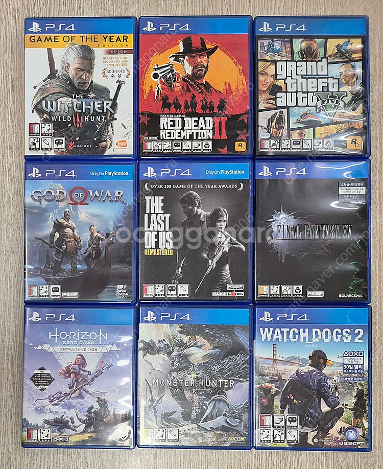 ps4 위처3고티 레데리2 gta5 갓오브워 라오어 파...--0
