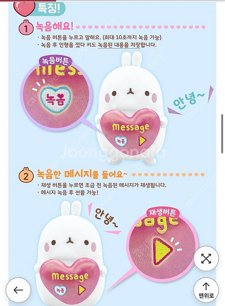 레코딩 피우피우 인형(녹음) 몰랑이--3