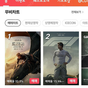 CGV 평일 일반관 8,000원 예매해 드려요