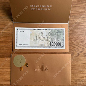 갤러리아 지류 상품권