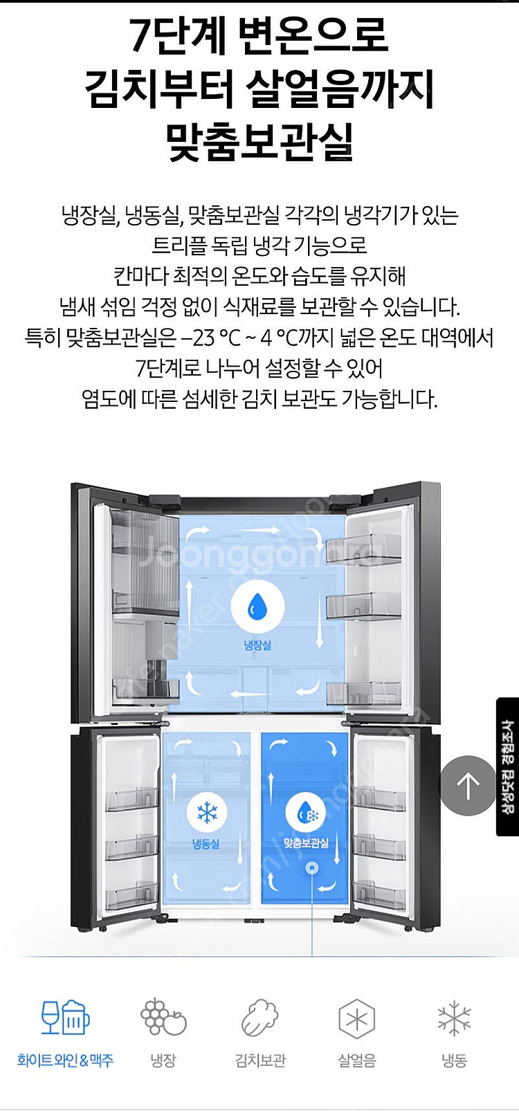삼성 비스포크 AI 냉장고 4도어 869L(UV탈취) ...--3