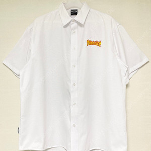 THRASHER 트레셔 플레임 옥스포드 하프셔츠 XL