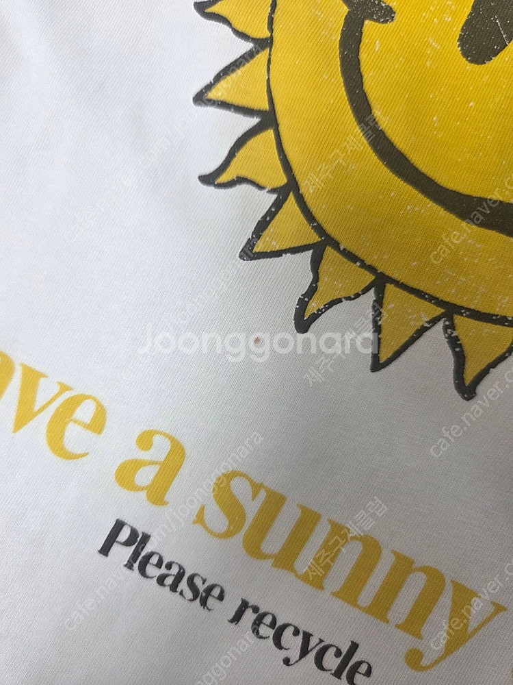 가니 여성 스마일썬 반팔티 릴렉스핏 화이트(S)--3