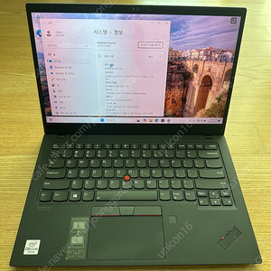 44만) 레노버 씽크패드 X1 카본 8세대, i7, 16gb, 256gb, 4K