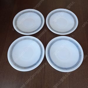 빈티지 밀크글라스 플레이트, 접시 4장 (창희 제품)