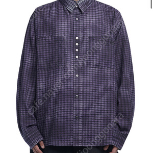 노매뉴얼 노메뉴얼 오버다이 체크셔츠 퍼플 L 오라리 셔츠 느낌