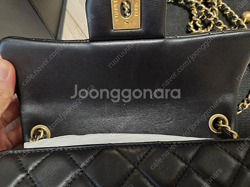 샤넬 골드볼뉴미니 블랙 디피급--2