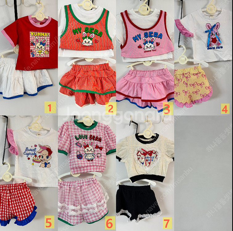 남대문 세라키즈 5호=100사이즈 새상품 팝니다 여아 상하복--1