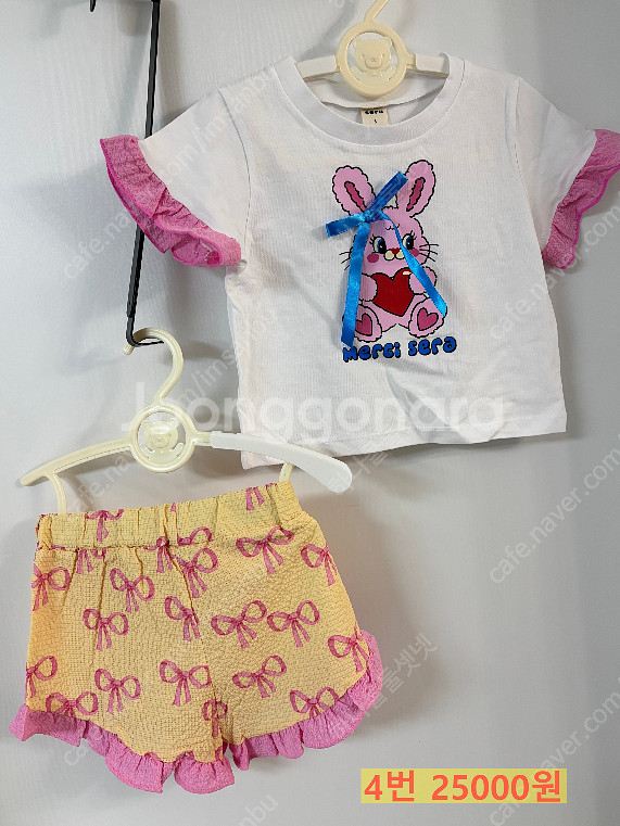 남대문 세라키즈 5호=100사이즈 새상품 팝니다 여아 상하복--5