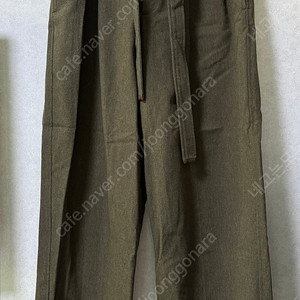 렉토 RECTO 24FW 벨트 디테일 하이웨이스트 팬츠 L size/해칭룸 Wide Vented Pants Charcoal 4size/999휴머니티 가먼트다이 와이드 팬츠 그린3