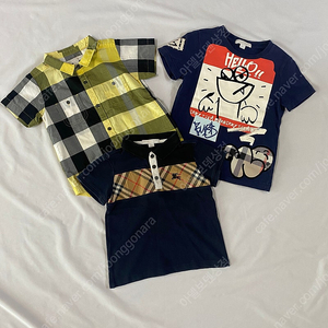 [3y,4y] 버버리 키즈 칠드런 코튼 반팔 셔츠 티셔츠 묶음