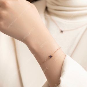 미니골드 14k 로즈골드 르씨엘블루 팔찌 새상품