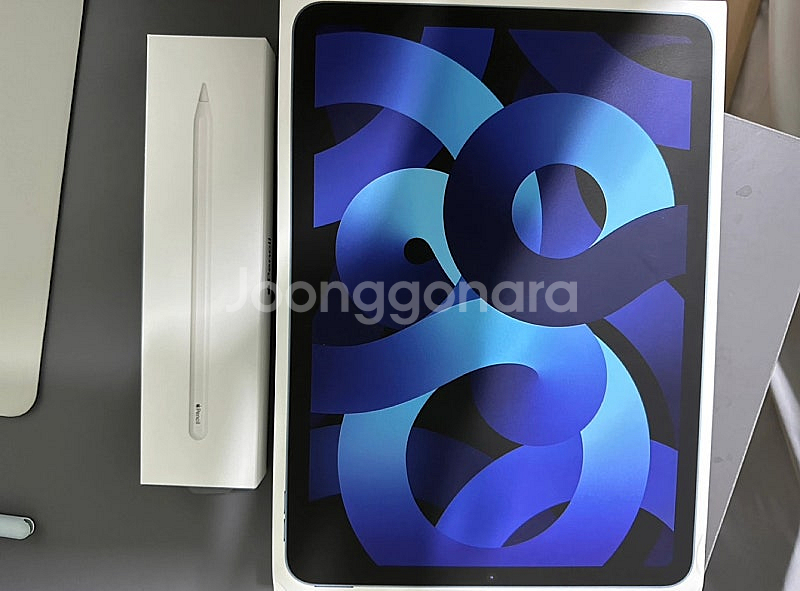 아이패드 에어5 블루 색상 64GB Wifi + 애플펜...--0