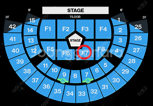 플레이브 콘서트 FLOOR F7구역 15열(본무대에서 ...--0
