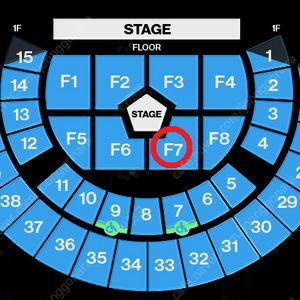 플레이브 콘서트 FLOOR F7구역 15열(본무대에서 7열) 단석 양도 - 8/16일(토)