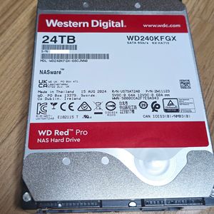 WD RED PRO 24TB (WD240KFGX) / 65만원 / 대원CTS 정품