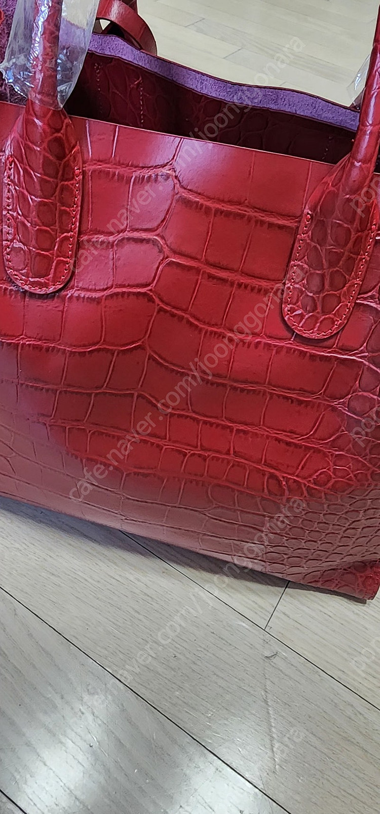 여성가방 악어패턴 소가죽가방--4