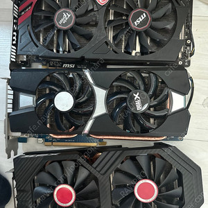 그래픽카드 고장품 부품용 일괄 xfx rx580 msi r 280x twin frozr r9 280x dual x