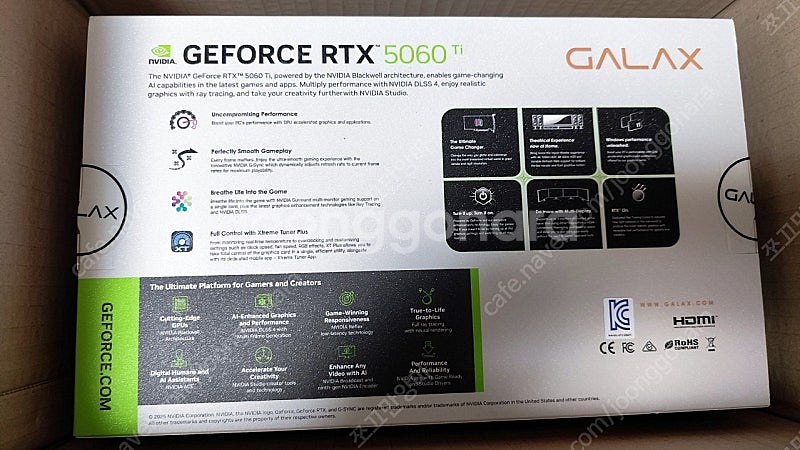 갤럭시 RTX5060TI 8G 화이트 미개봉 새제품--1