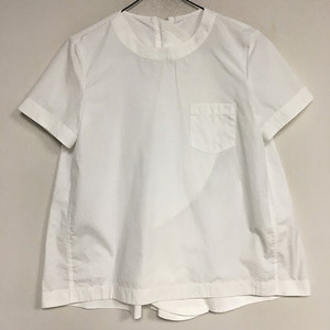 SACAI 사카이 정품 반팔 블라우스 55/ 랑방 마인 오브제 타임 럭키슈에뜨 산드로 마쥬 오르 시에 시스템