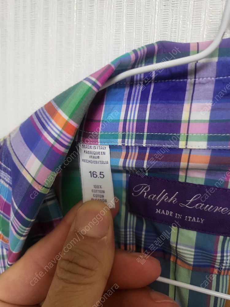 랄프로렌 퍼플라벨 / 체크셔츠 /  16.5(105-110 사이즈) 이미지