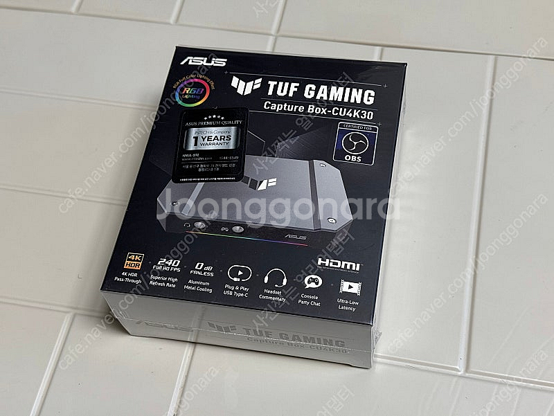 아수스 TUF CU4k30 캡쳐보드 판매 합니다.--0