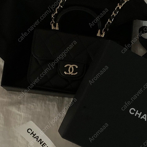 샤넬 AP2200 미니체인백 탑핸들 샴패인골드