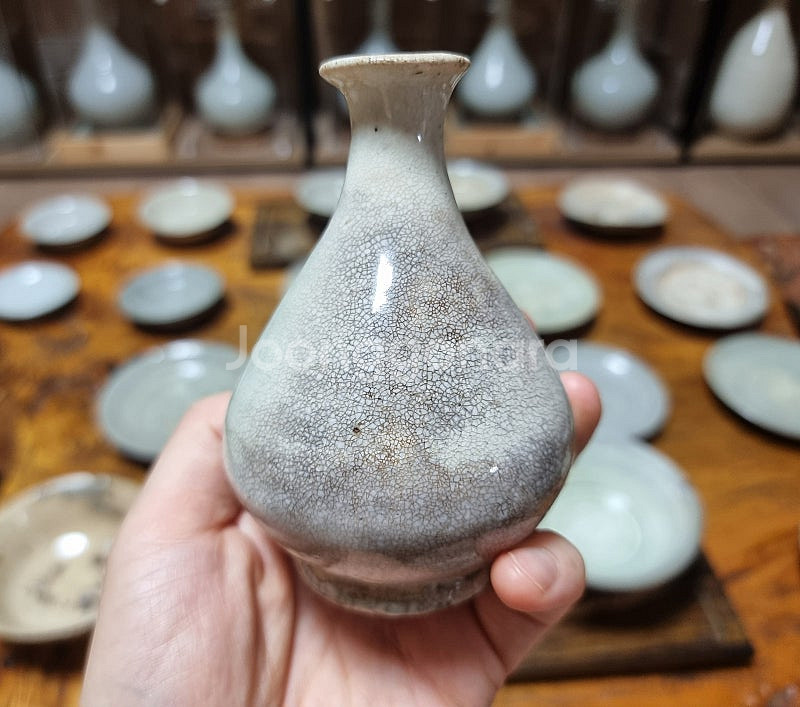 골동품 조선시대 초기 조선백자 소병 도쿠리병--1