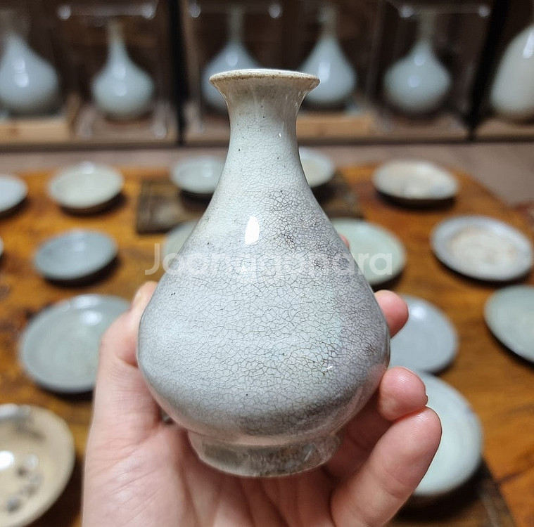 골동품 조선시대 초기 조선백자 소병 도쿠리병--3